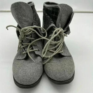 Women's Rock & Candy Fold Down Ankle Lace Up Boots Size 11 Fabric
